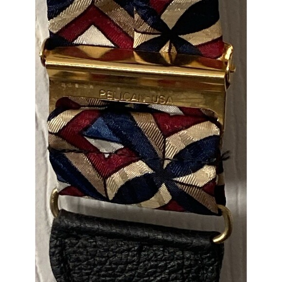 Vintage Pelican USA silk braces suspenders with geometric pattern adjustable - Picture 6 of 8